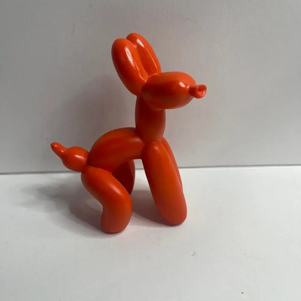 Orange Balloon Dog Pooping Ballon Dog figurine